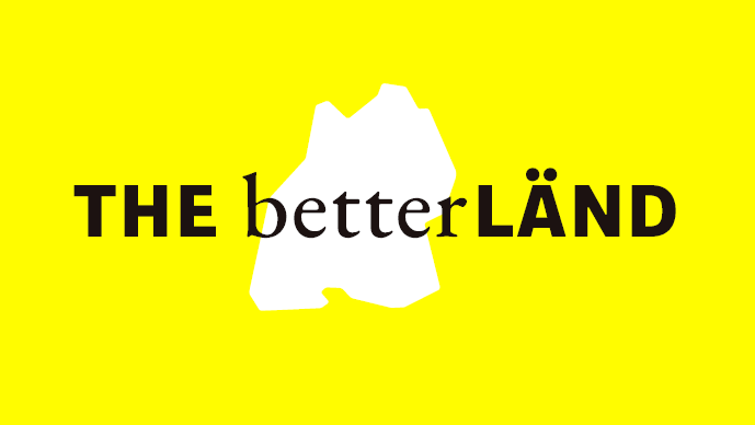 THE betterÄND-Schriftzug auf gelbem Hintergrund