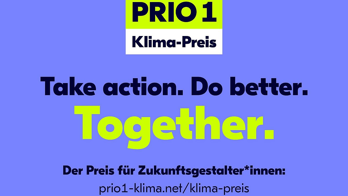 Werbeplakat für den PRIO1 Klima-Preis